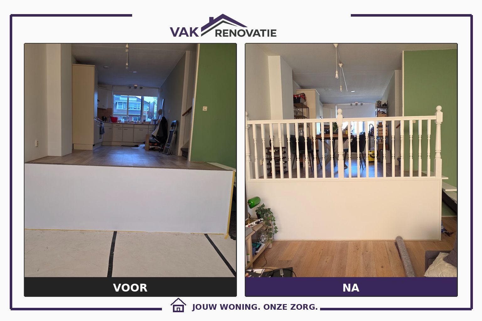 Balustrade: voor en na – Vakrenovatie